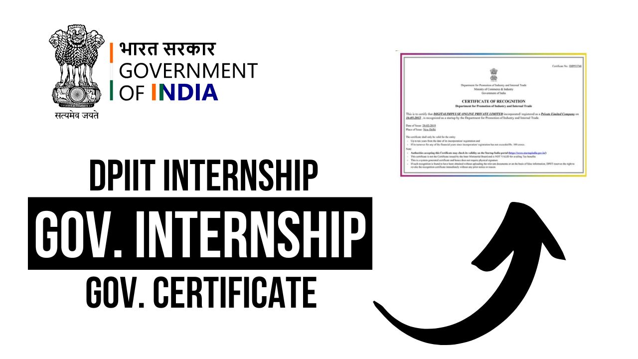 How To Apply For DPIIT Internship